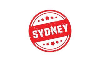 sydney Australia gomma da cancellare francobollo con grunge stile su bianca sfondo vettore