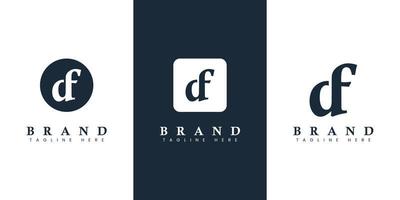 moderno lettera df logo, adatto per qualunque attività commerciale o identità con df o fd iniziali. vettore