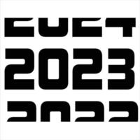 contento nuovo anno 2023 rotazione stile modello vettore
