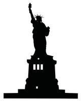 statua della libertà su sfondo bianco vettore