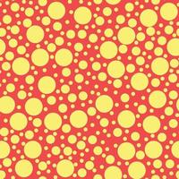 senza soluzione di continuità semplice modello con cerchio. giallo il giro su corallo sfondo. vettore illustrazione.