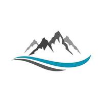 logo icona di montagna vettore