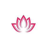 modello di logo di design di fiori di loto di vettore di bellezza