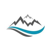 logo icona di montagna vettore