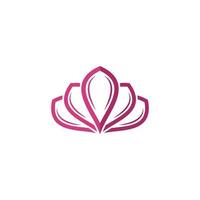 modello di logo di design di fiori di loto di vettore di bellezza