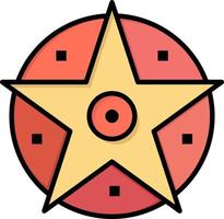 pentacolo satanico progetto stella piatto colore icona vettore icona bandiera modello