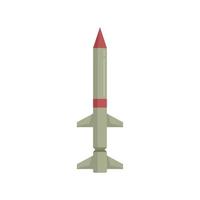 missile proiettile icona piatto isolato vettore