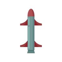 missile razzo icona piatto isolato vettore