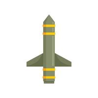 missile aria icona piatto isolato vettore