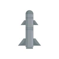 missile difesa icona piatto isolato vettore