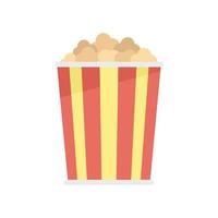 cinema Popcorn icona piatto isolato vettore