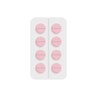 pillola farmacia icona piatto isolato vettore