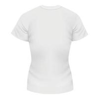 bianca femmina maglietta modello, realistico stile vettore