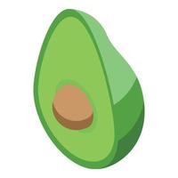 avocado frutta zinco icona isometrico vettore. cibo vitamina vettore