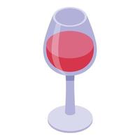 gustoso vino icona isometrico vettore. alcool gusto vettore