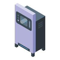 portatile ossigeno concentratore icona isometrico vettore. casa serbatoio attrezzatura vettore