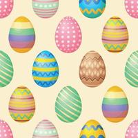 Pasqua modello. senza soluzione di continuità modello con il Immagine di Pasqua uova. festivo modello per Stampa e regalo involucro vettore illustrazione