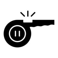 icona del glifo con fischietto vettore