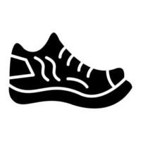 icona del glifo della scarpa vettore