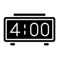 icona del glifo dell'orologio digitale vettore