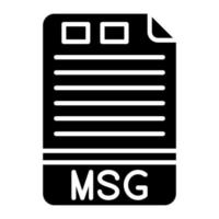 icona del glifo msg vettore