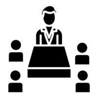 icona del glifo della riunione vettore