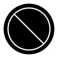 proibito glifo icona vettore