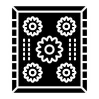 icona del glifo del tappeto vettore