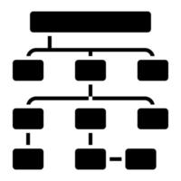 strutturato dati glifo icona vettore