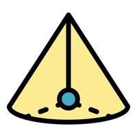 piramide gravità icona colore schema vettore