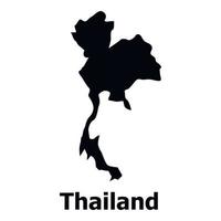 Tailandia carta geografica icona, semplice stile vettore