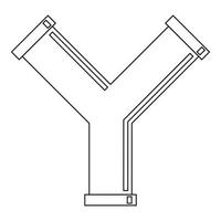 industriale tubo alfabeto lettera y icona vettore