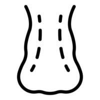 corpo rinoplastica icona schema vettore. donna anatomia vettore