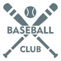 baseball club logo, semplice stile vettore