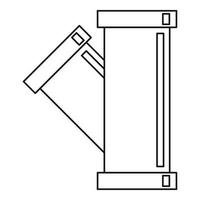 tee piombatura adattamento icona, schema stile vettore