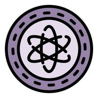 atomo struttura icona colore schema vettore
