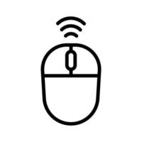icona del mouse wireless vettore