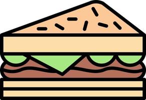 Sandwich creativo icona design