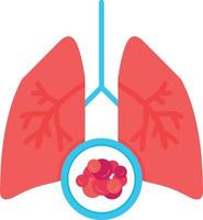 polmone cancro creativo icona design vettore