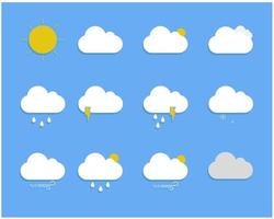 set di icone meteo vettore