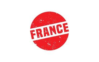 Francia francobollo gomma da cancellare con grunge stile su bianca sfondo vettore