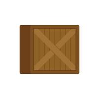 Conservazione legna cratere scatola icona piatto isolato vettore
