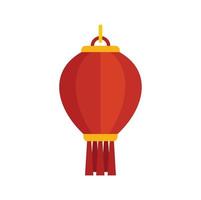 Cina lanterna icona piatto isolato vettore