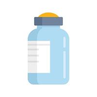 insulina bottiglia icona piatto isolato vettore