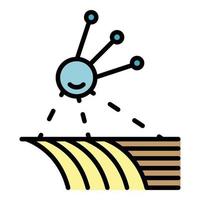 inteligente campo controllo icona colore schema vettore