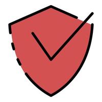 firewall protezione scudo icona colore schema vettore
