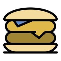 hamburger icona colore schema vettore