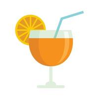 frutta cocktail icona piatto isolato vettore