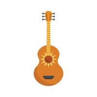 messicano chitarra icona piatto isolato vettore