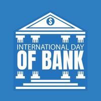 illustrazione vettore grafico di edificio un' banca edificio con quattro pilastri, Perfetto per internazionale giorno, internazionale giorno di banca, celebrare, saluto carta, eccetera.